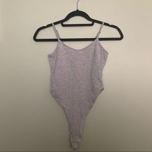 Gray bodysuit tank top